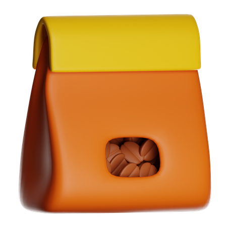Coffee Bean Bag  3D Icon