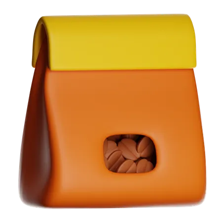 Coffee Bean Bag  3D Icon
