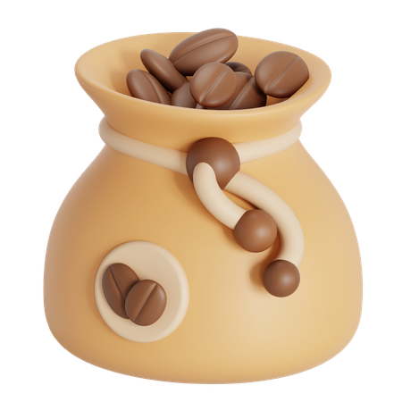 Coffee bean bag  3D Icon