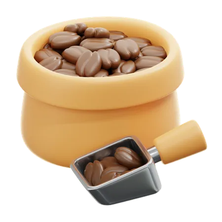 Coffee Bean Sack  3D Icon