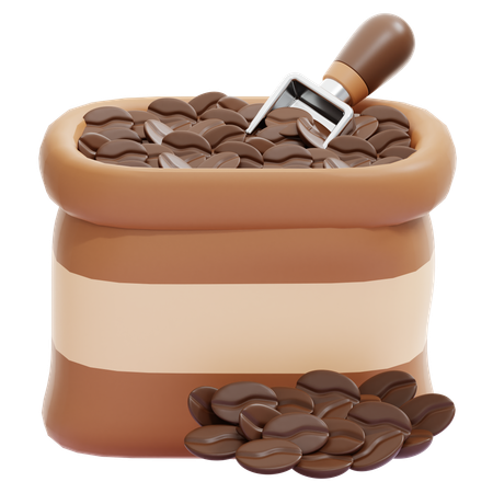 Coffee bean sack  3D Icon