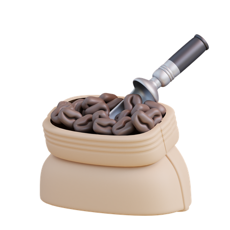 Coffee Bean Sack  3D Icon