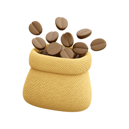 Coffee Bean Sack  3D Icon