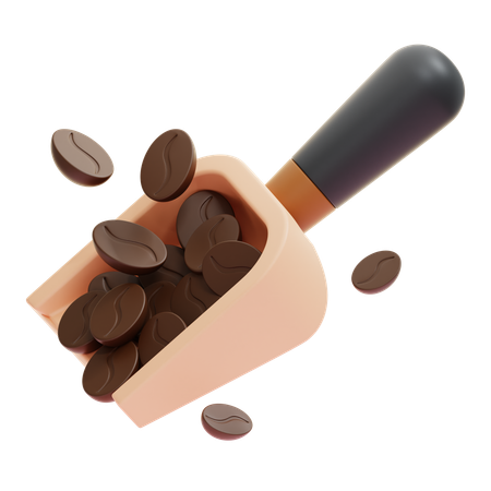 Coffee Bean Scoop  3D Icon