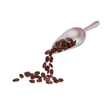 Coffee Bean Spoon  3D Icon