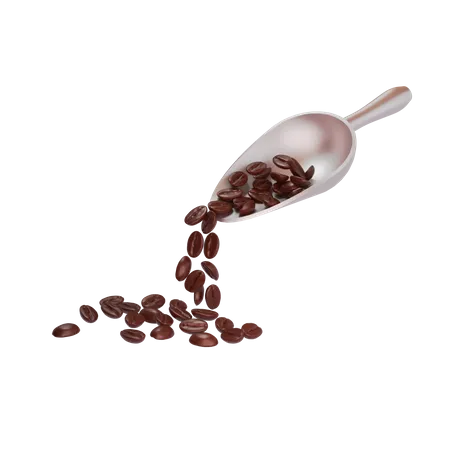 Coffee Bean Spoon  3D Icon