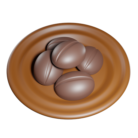 Coffee beans 1  3D Icon