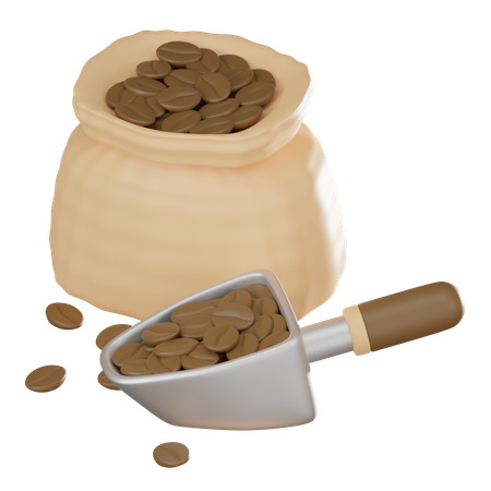 Coffee Beans  3D Icon