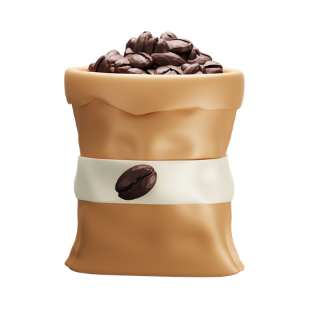 Coffee Beans Bag  3D Icon