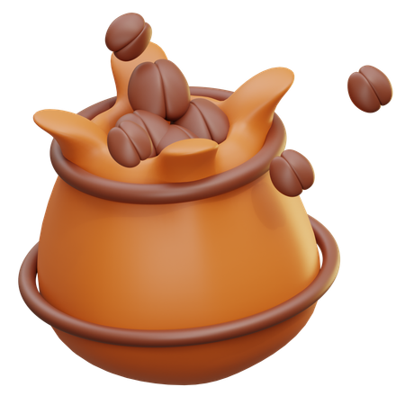 Coffee Beans Bag  3D Icon