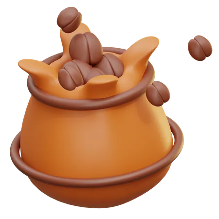 Coffee Beans Bag  3D Icon