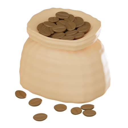 Coffee Beans Bag  3D Icon