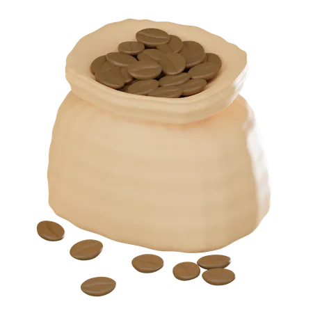 Coffee Beans Bag  3D Icon