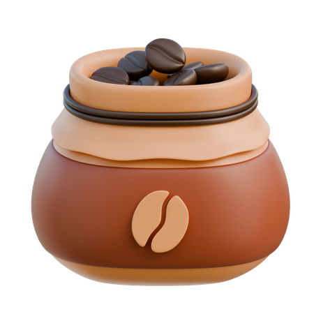 Coffee Beans Bag  3D Illustration