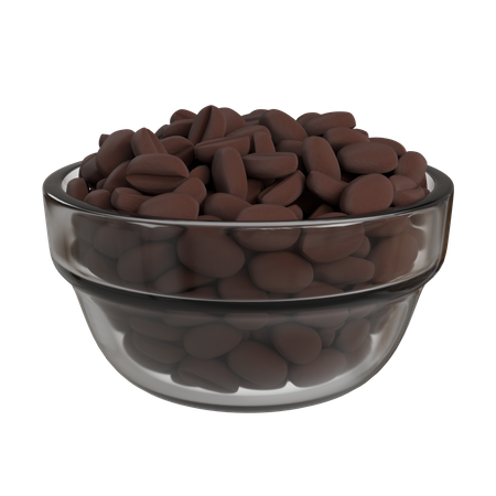 Coffee Beans Bowl  3D Icon