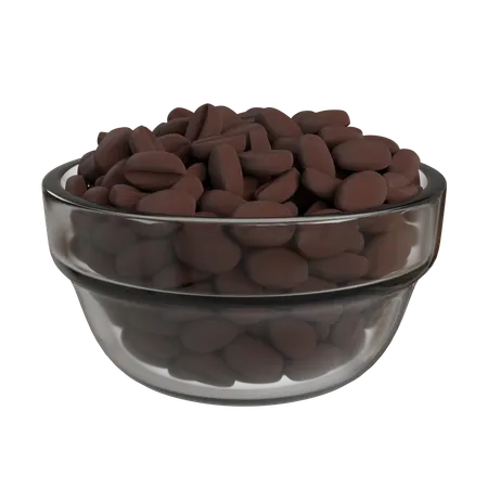 Coffee Beans Bowl  3D Icon