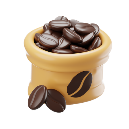 Coffee beans Sack  3D Icon