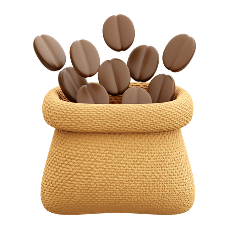 Coffee Beans Sack  3D Icon