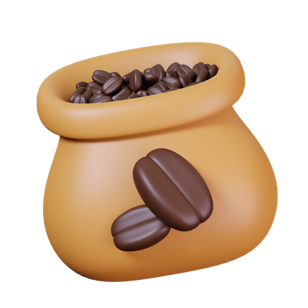 Coffee Beans Sack  3D Icon