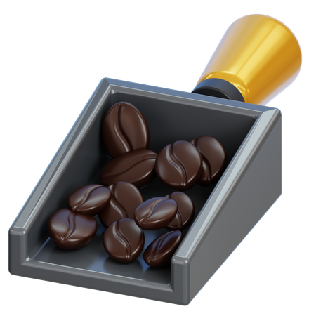 Coffee Beans Scoop  3D Icon