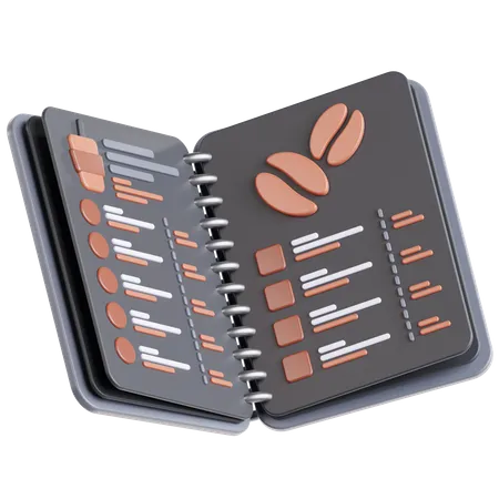 Coffee book menu  3D Icon