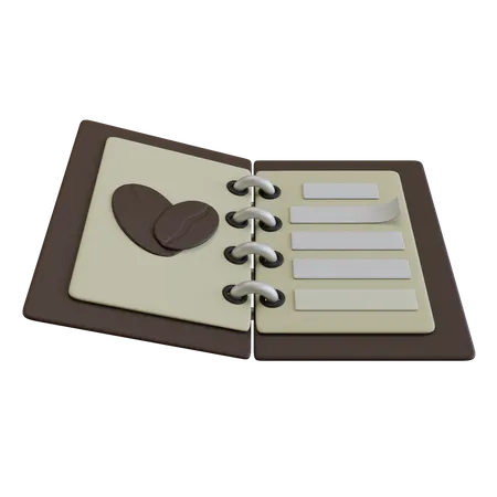 Coffee Book Menu  3D Icon