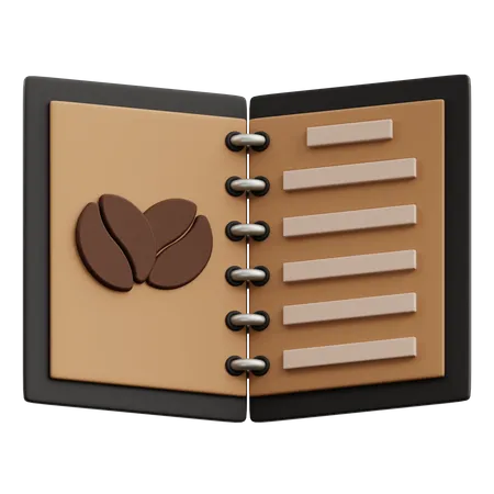 Coffee Book Menu  3D Icon