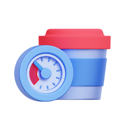 커피 브레이크 타이머  3D Icon
