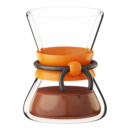 Coffee Brew Glass 3D Icon