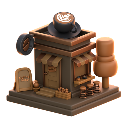 Coffee Cafe  3D Icon
