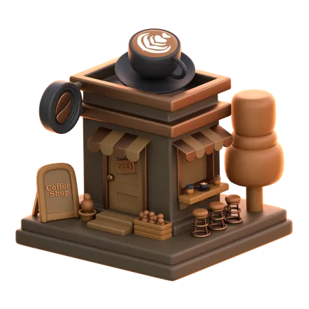 Coffee Cafe  3D Icon