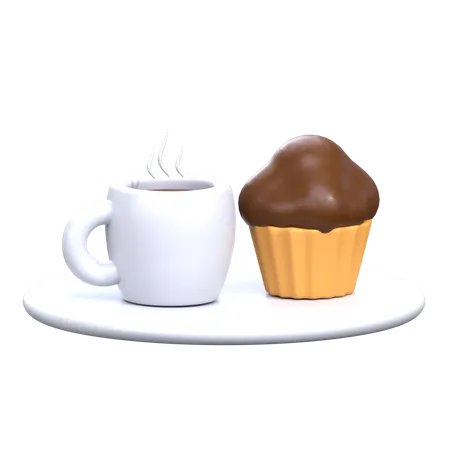 Coffee & Cake  3D Icon