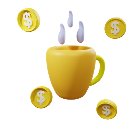 Coffee Coin  3D Icon