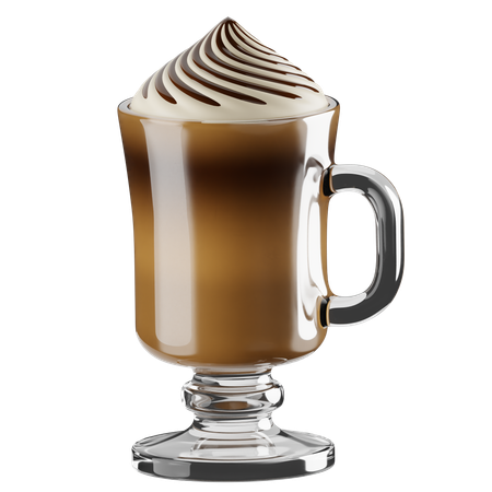 Coffee Cream Glass  3D Icon