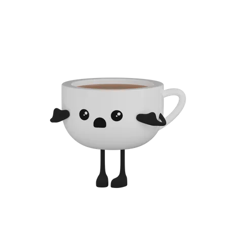Coffee Cup Character 3D Icon