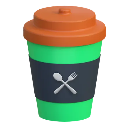 Coffee Cup Icon Food Delivery 3 D Illustration 3D Icon