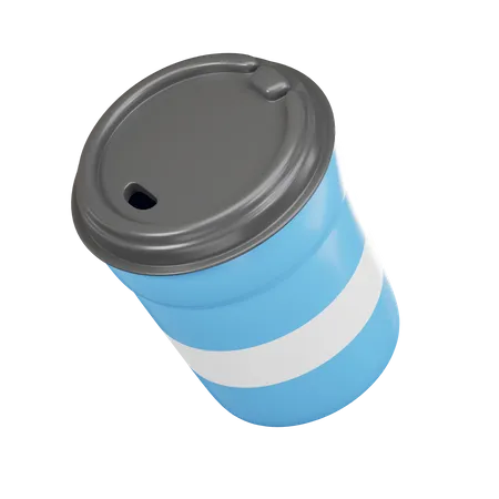 Blue Coffee Cup 3D Icon