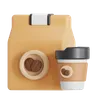 Coffee cup and package