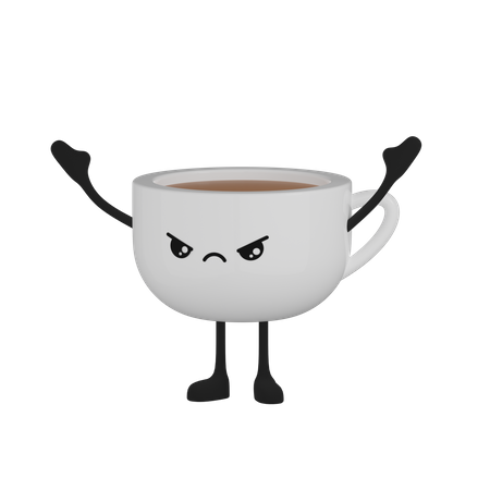 Coffee Cup Character  3D Icon