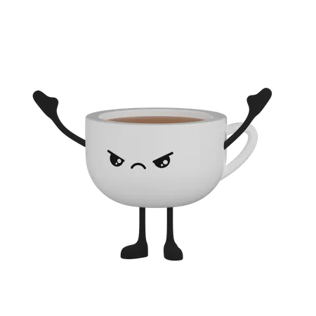 Coffee Cup Character  3D Icon