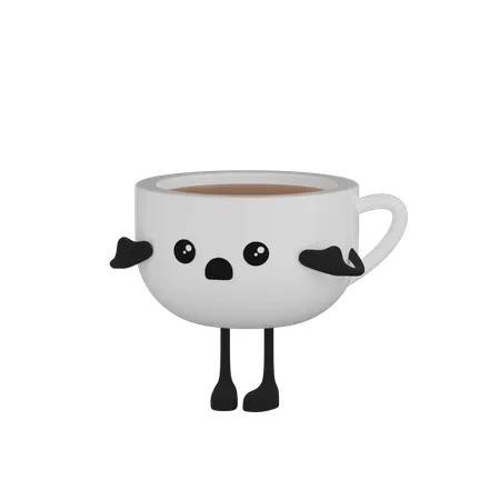 Coffee Cup Character  3D Icon