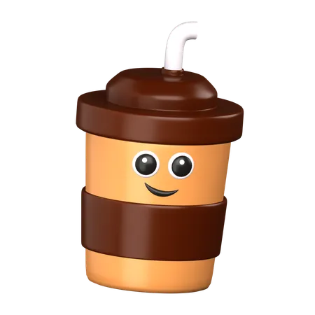 Coffee Cup Smile  3D Icon