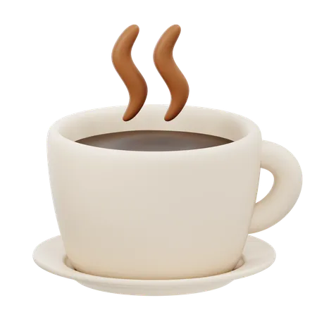 Coffee Cup With Steam  3D Icon