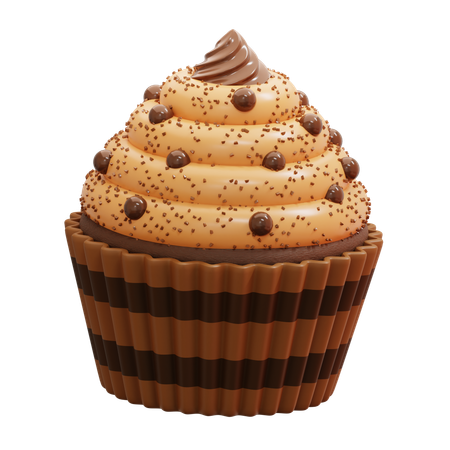 Coffee cupcake  3D Icon