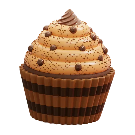 Coffee cupcake  3D Icon