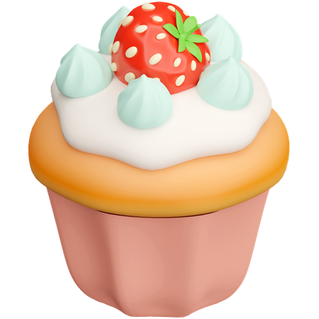 Coffee Cupcake  3D Icon