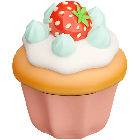 Coffee Cupcake  3D Icon