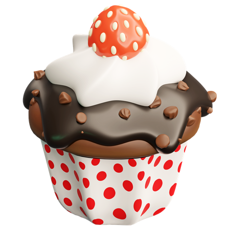 Coffee Cupcake  3D Icon