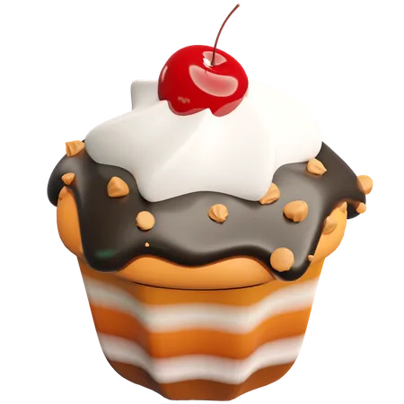 Coffee Cupcake  3D Icon