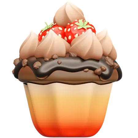 Coffee Cupcake  3D Icon